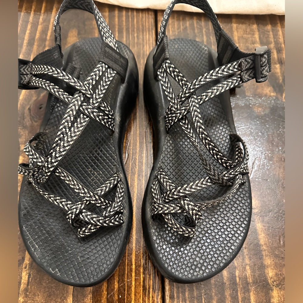 Chaco Black and White Outdoor Sandals